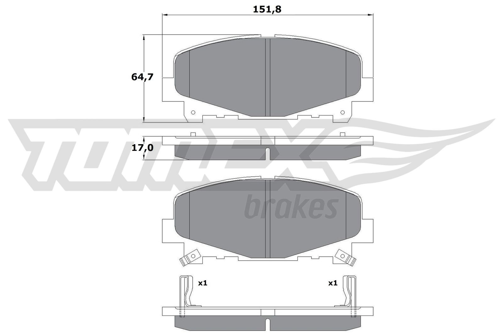 TOMEX Brakes Bremsbelagsatz, Scheibenbremse